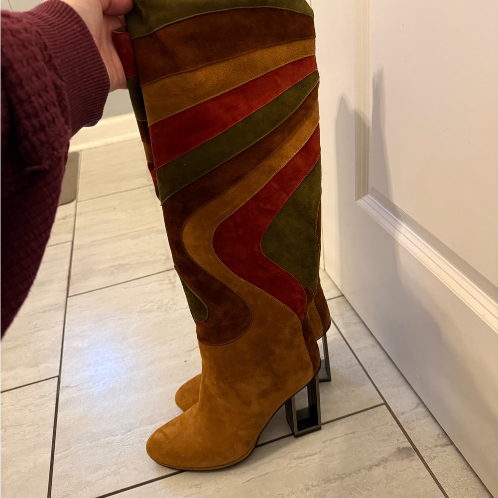 Jeffrey Campbell Multicolor Over the Knee Boots